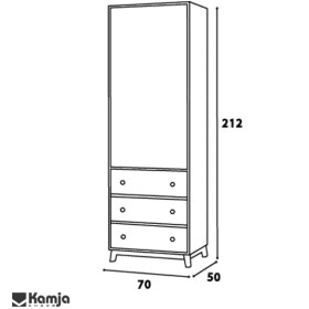 تصویر کمد لباس سه کشو هایکا 
