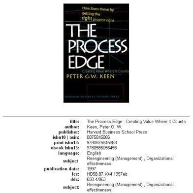 خرید و قیمت دانلود کتاب The Process Edge: Creating Value Where It