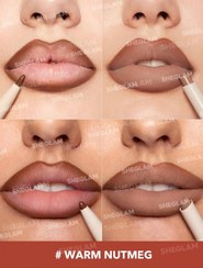 تصویر رژلب و خط لب دو طرفه مات ش__یگ__lam - warm nutmeg Glam 101 Lipstick & Liner Duo