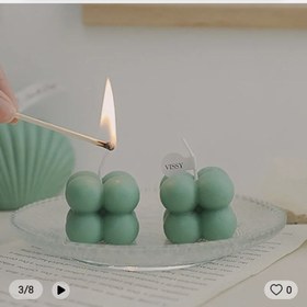 تصویر قالب شمع سیلیکونی مدل روبیک 4 تایی Silicone candle mold