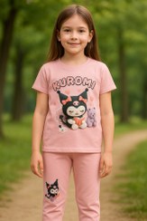 تصویر ست تی‌شرت شلوار دخترانه تابستانی کرومی آیلا 