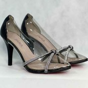 تصویر کفش طلقی ساتن نواری 