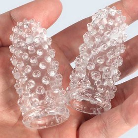 تصویر کاندوم انگشتی سیلیکونی ۲ عددی 