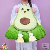 تصویر عروسک پتودار طرح آووکادو سایز ۵۰ سانتی‌متر به همراه پتو 