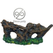 تصویر دکور آکواریوم مدل کشتی شکسته 