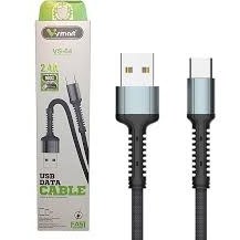 تصویر کابل تایپ سی کنفی تبدیل USB به USB-C وی اسمارت مدل V S SPEED PLUSE طول 1 متر USB DATA CABLE- V SMART