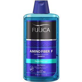 تصویر شامپو تقویت کننده و حجم دهنده فولیکا مدل Amino Fiber حجم ۴۰۰ میلی‌لیتر بدون سولفات 