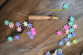 تصویر سوزن نخ کن طرح گل 