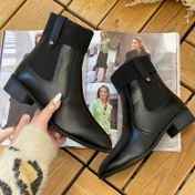 تصویر نیم بوت زنانه کد ۳۵۷۱ رنگ سیاه 