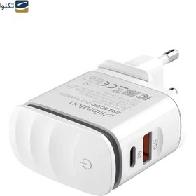 تصویر شارژر دیواری سیبراتون مدل S-W2225C-PD توان 25 وات Sibraton S-W2225C-PD Wall Charger