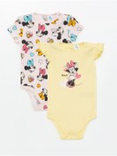 تصویر بادی نوزادی دخترانه ال سی وایکیکی آستین کوتاه طرح دار | LC Waikiki S4HC59Z1 