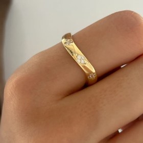 تصویر انگشتر گل نگینی 