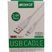 تصویر کابل شارژر میکرو micro USB مودم کت مدل Modem cat MCB-005 فست شارژ 2.4A طول کابل یک متر 100cm 