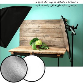 تصویر رفلکتور 2 کاره مدل 2in1 سایز 110×110 سانتی متر 