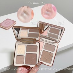 تصویر پالت هایلایتر و کانتور Sweet Mint | درخشش طبیعی و کانتور نچرال - آبی 