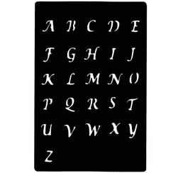 تصویر شابلون تتو موقت حروف انگلیسی مجموعه ۲ عددی 