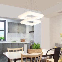 تصویر لوستر مینیمال ابری مدل STYA-23 دو طبقه LED 