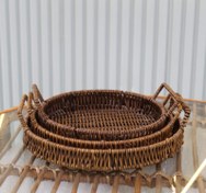 تصویر سبد حصیری گرد 