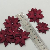 تصویر گل تزئینی گلدوزی لباس دو سایز بسته 10 عددی 