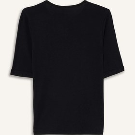 تصویر تیشرت زنانه مشکی دفکتو 