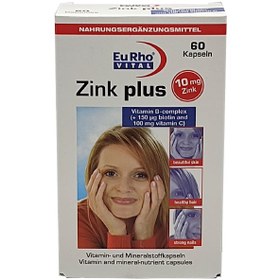 تصویر کپسول یورو ویتال زینک پلاس ۱۰ میلی گرم زینک 60 عددی ا EuRho Vital Zink plus 10 mg Zinc 60 Capsules EuRho Vital Zink plus 10 mg Zinc 60 Capsules
