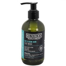 تصویر ژل غیر صابونی مناسب پوست چرب سان وی SunWay Cleanser For Greasy Skin 250ml