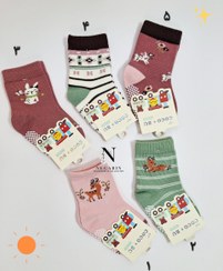 تصویر جوراب بچگانه کوکو آهو و خرگوش 