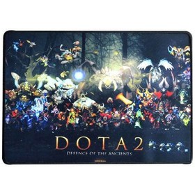 تصویر پد ماوس گیمینگ مچر طرح DOTA2 دور دوزی شده و کفی پارچه ای ضد لغزش با طراحی بسیار زیبا و کیفیت ساخت عالی 