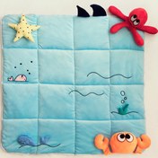 تصویر تشک بازی و پلی جیم نوزاد طرح دریا sea play mat