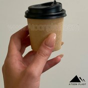 تصویر لیوان یکبار مصرف کرافت دو جداره دبل شات 120 سی سی بسته بندی 35 عددی درجه یک 