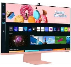 تصویر مانیتور 32 اینچ هوشمند سامسونگ مدل Samsung M8 Samsung M8 M80B 32 Inch VA UHD Blue Flat Smart Monitor