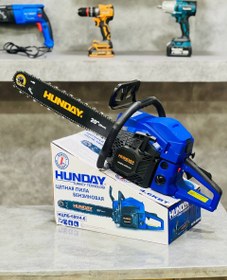 تصویر اره موتوری زنجیری 1200 وات هیوندای Hyundai 680/4.6 Hyundai 680/4.6 Chainsaw 1200w C.D.I Chain length 35 cm 11000RPM