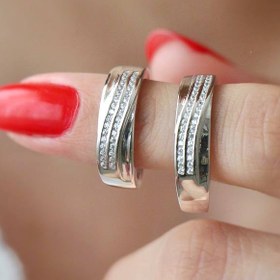 تصویر حلقه ست نقره کد187 