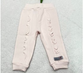 تصویر شلوار راحتی نوزادی دخترانه رنگ صورتی طرح هیوا به آوران behavaran 