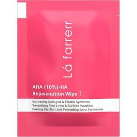 تصویر پد جوان کننده و لایه بردار پوست لافارر حاوی AHA10% مجموعه 30 عددی Lafarrerr Aha10 Rejuvenation Wipe 30 Pcs