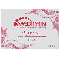 تصویر پن درماتولوژیک مخصوص پوستهای خشک و حساس مدیپین-medipain extra mild soap free cleansing 