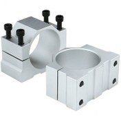 تصویر پایه براکت نگه دارنده آلومینیومی اسپیندل قطر 52 میلیمتر 52mm aluminium dc spindle clamp