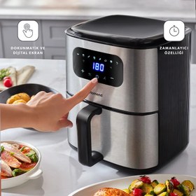 تصویر سرخکن بدون روغن Homend ترکیه مدل Airfryday 2503H مجهز به Wifi Homend Airfrday 2503H 4,2 Litre Smart Airfryer (Wi-Fi Control )