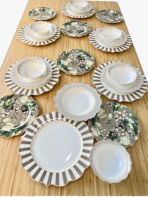 تصویر Pink&amp;More ست شام 24 تکه چینی لوکس Bone China 