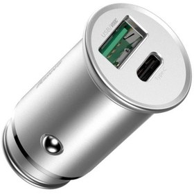 تصویر شارژر فندکی بیسوس مدل VOOC 30W Baseus Circular Metal PPS Quick Charger Car Charger 30W (Support VOOC) CCYS-C01