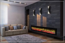 تصویر شومینه برقی الیسان سایز50*200 - 50*200 fireplace 200