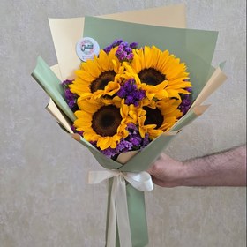 تصویر دسته گل آفتابگردون 