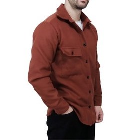 تصویر پیراهن پشمی مردانه آجری Brick wool men's shirt