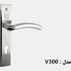 تصویر دستگیره درب افران کد V300 کروم / کلیدی / کارتن 20 عددی 