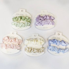 تصویر مینی اسکرانچی دو عددی Mini scrunchie pixel matte girl