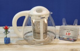 تصویر قوری پیرکس چایساز صفحه ای تکنو لارنزا و دلمونتی Techno Larenza and Delmonti plate Pyrex teapot