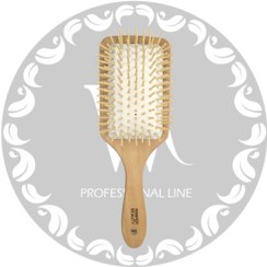 تصویر برس چوبی دونه بامبو مربع بدنه چوب سفید خام 