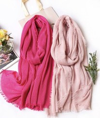 تصویر شال پلیسه شاین - صورتي روشن 