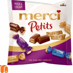 تصویر شکلات مرسی میکس شیر و کرم merci Petits MILK & CREAM وزن 125 گرم 