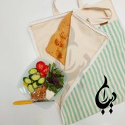 تصویر کیسه نان سه لایه نخ پنبه(سه طرف زیپ) - قرمز 